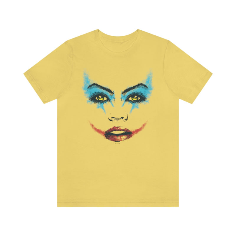 Female Joker Face Unisex Jersey Short Sleeve Tee - Image 28