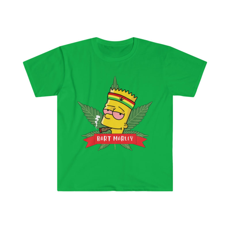 Bart Marley 420 Reggae Vibes Unisex Softstyle T-Shirt - Image 4
