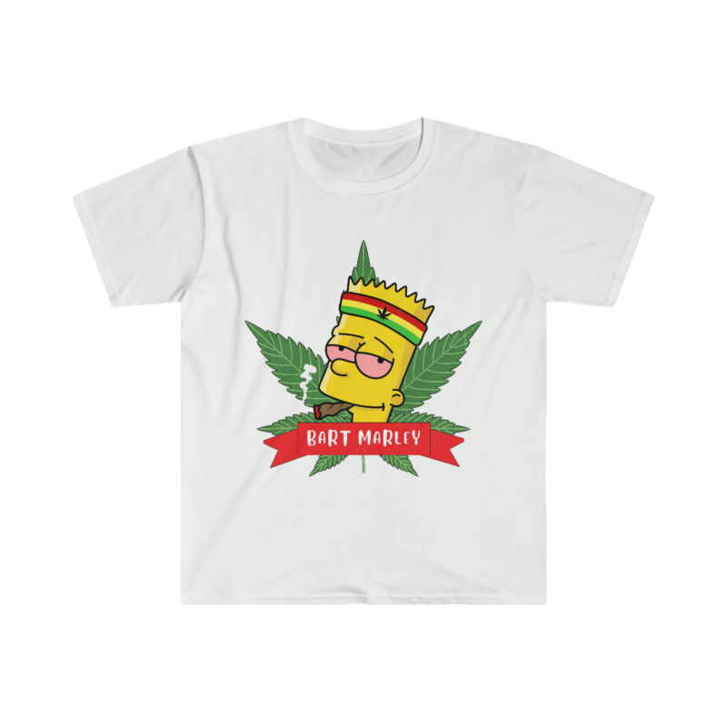 Bart Marley 420 Reggae Vibes Unisex Softstyle T-Shirt - Image 2
