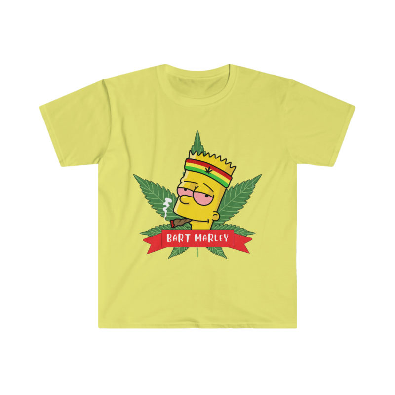 Bart Marley 420 Reggae Vibes Unisex Softstyle T-Shirt - Image 3