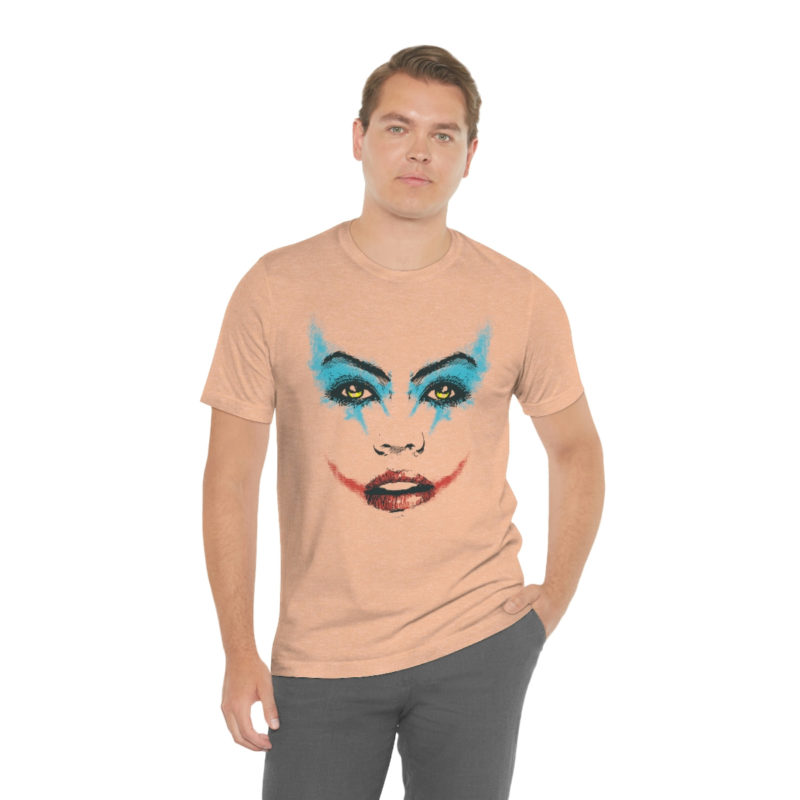 Female Joker Face Unisex Jersey Short Sleeve Tee - Image 23