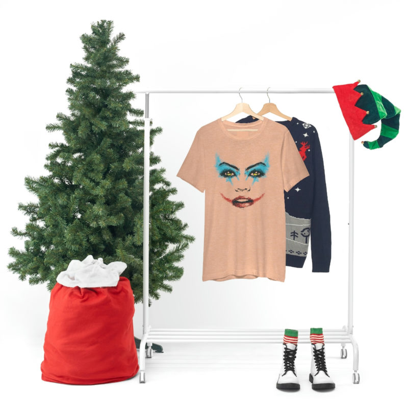 Female Joker Face Unisex Jersey Short Sleeve Tee - Image 26