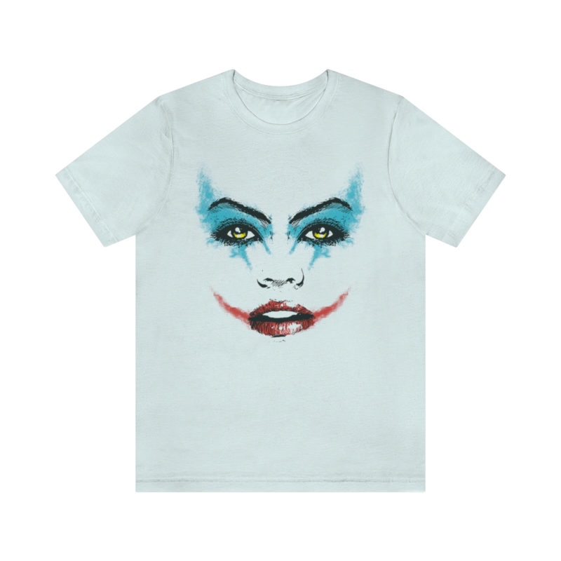 Female Joker Face Unisex Jersey Short Sleeve Tee - Image 37