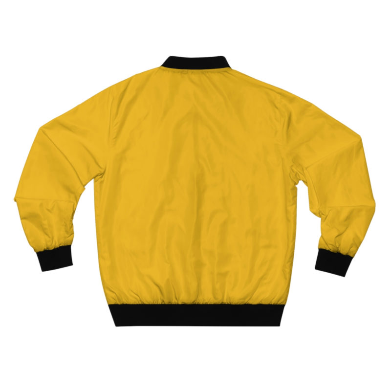 Kanji symbol for the word Love Men's Gold and Black Bomber Jacket - Image 2