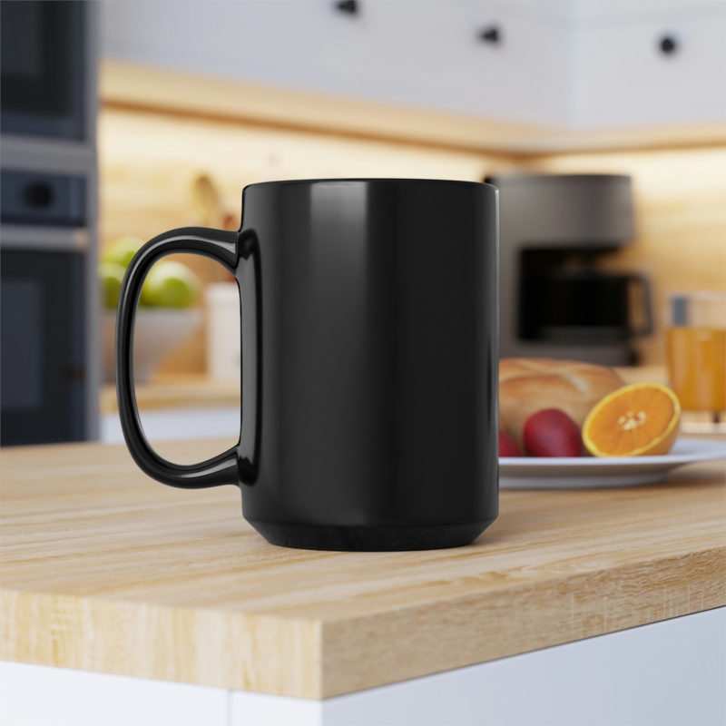 420 Reggae Vibes Bart "Marley" Simpson Cannabis Black Mug, 15oz - Image 6