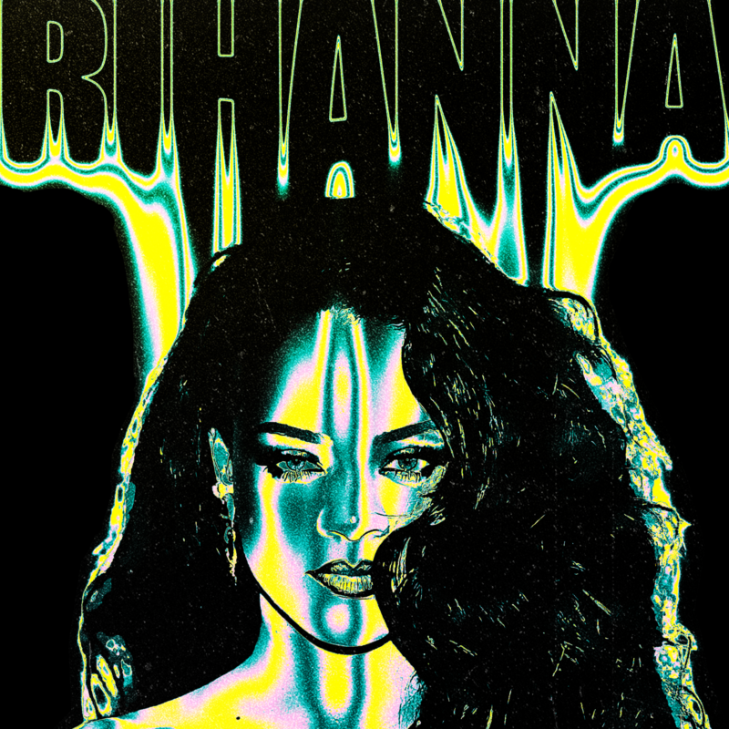Rihanna Black Psychedelic Trippy  Art  Unisex Jersey Short Sleeve T-Shirt - Image 6
