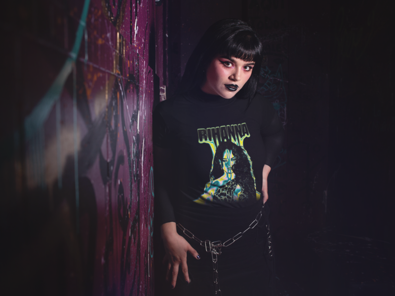 Rihanna Black Psychedelic Trippy  Art  Unisex Jersey Short Sleeve T-Shirt - Image 7