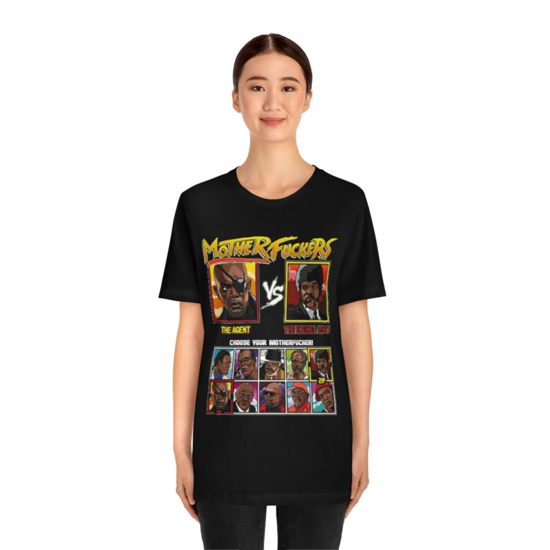 Sam Jackson Mother F**kers Game Player Style Bella + Canvas Unisex Jersey Short Sleeve Tee - Image 2