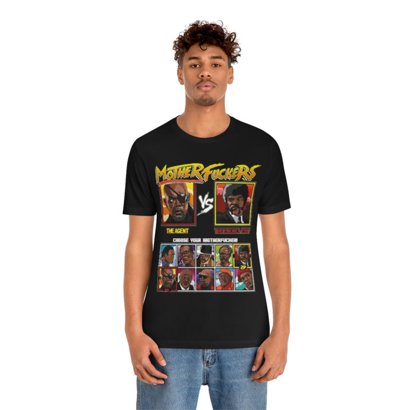 Sam Jackson Mother F**kers Game Player Style Bella + Canvas Unisex Jersey Short Sleeve Tee - Image 3
