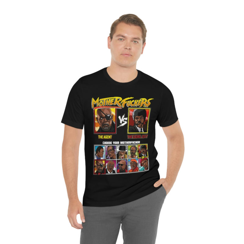 Sam Jackson Mother F**kers Game Player Style Bella + Canvas Unisex Jersey Short Sleeve Tee - Image 5