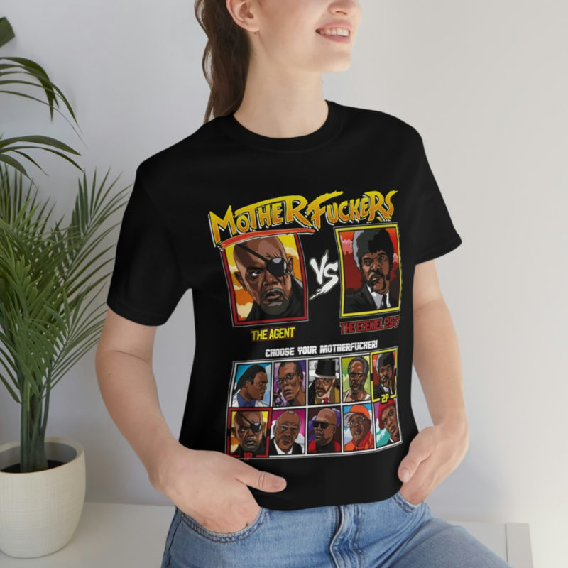 Sam Jackson Mother F**kers Game Player Style Bella + Canvas Unisex Jersey Short Sleeve Tee - Image 6