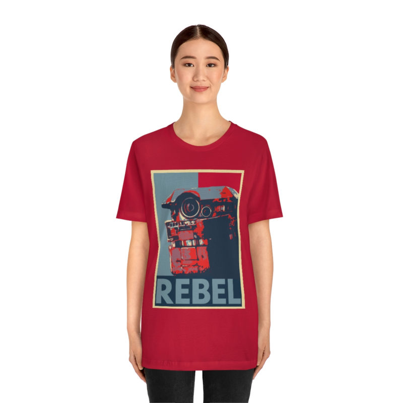 B2EMO Droid Star Wars Rebel Bella+Canva Unisex Jersey Short Sleeve Tee - Image 2