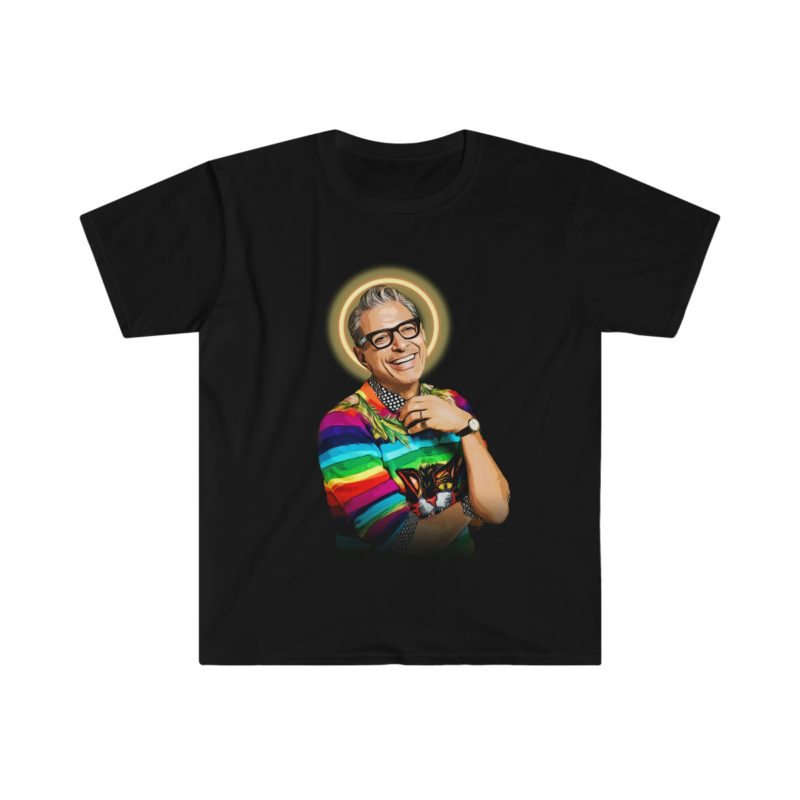 Funny Jeff Goldblum Halo Unisex Softstyle T-Shirt | Humorous T-Shirt Gift For Everyone