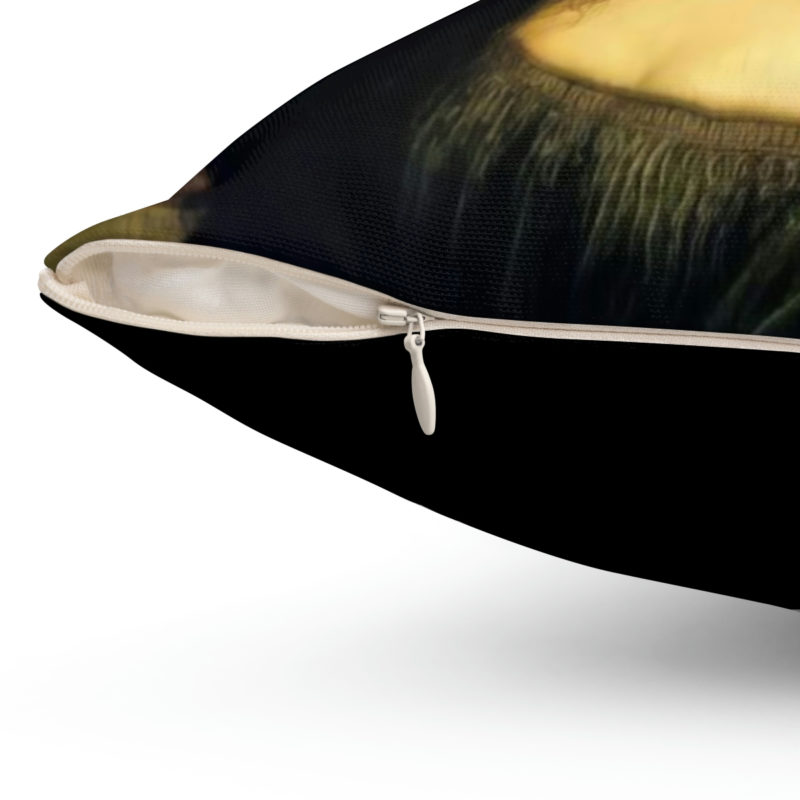 Nicolas Cage as The Mona Lisa Spun Polyester Square Pillow - Image 9