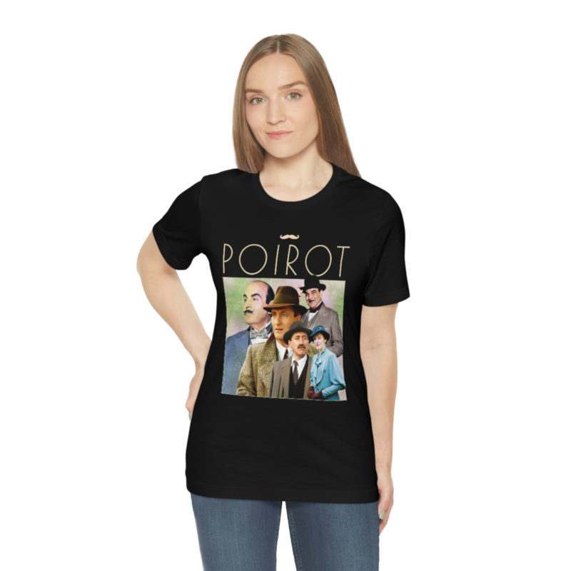1990's Retro style Hercule Poirot Unisex Bella + Canvas T-Shirt | Hercule Poirot - The Belgian Detective Tee - Image 5