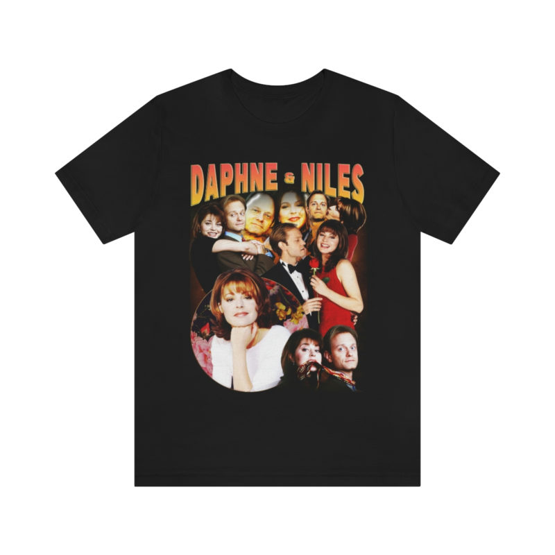 Daphne Moon and Niles Crane Frasier Fan Bella+Canvas Unisex Jersey T-Shirt | TV Romance Tees | Frasier Merch | TV Couples We Love - Image 2