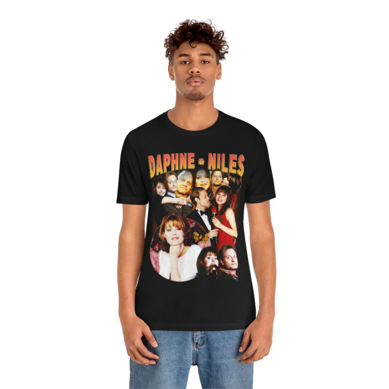 Daphne Moon and Niles Crane Frasier Fan Bella+Canvas Unisex Jersey T-Shirt | TV Romance Tees | Frasier Merch | TV Couples We Love - Image 5