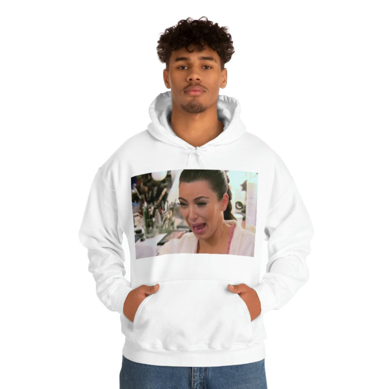 Kim Kardashian Crying Face Unisex Heavy Blend Hooded Sweatshirt - Image 11