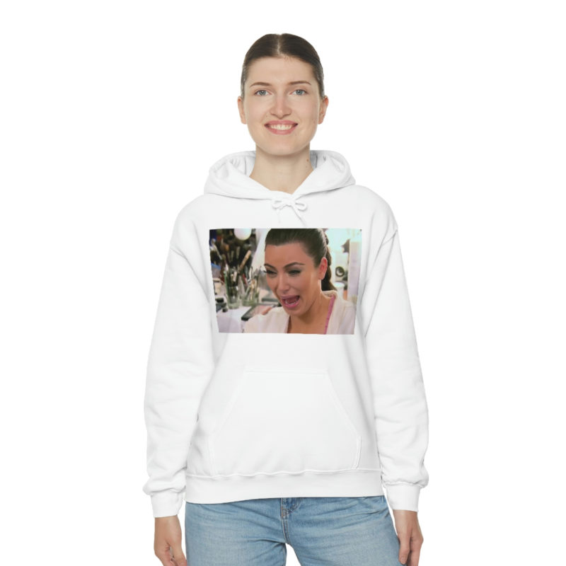 Kim Kardashian Crying Face Unisex Heavy Blend Hooded Sweatshirt - Image 12