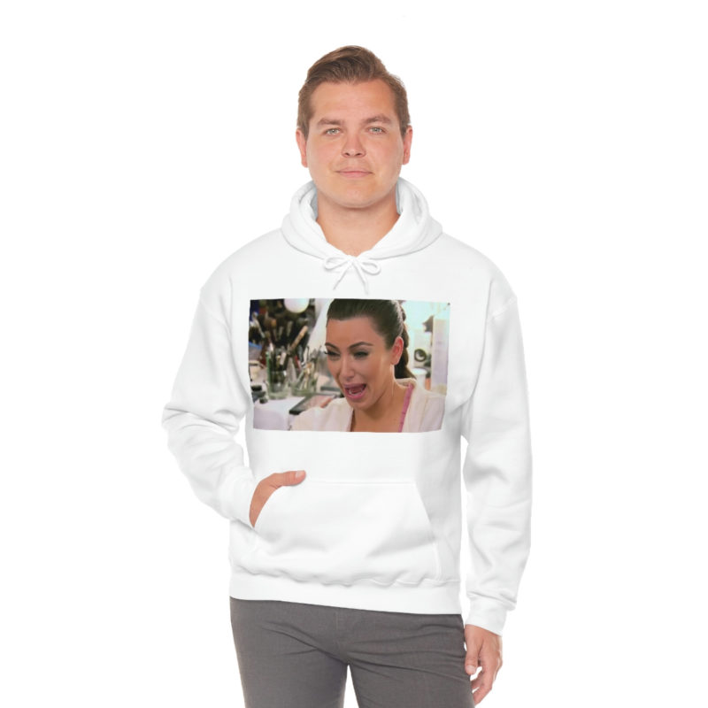 Kim Kardashian Crying Face Unisex Heavy Blend Hooded Sweatshirt - Image 13