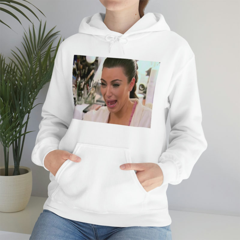 Kim Kardashian Crying Face Unisex Heavy Blend Hooded Sweatshirt - Image 14