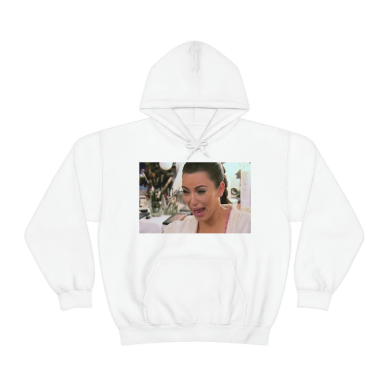 Kim Kardashian Crying Face Unisex Heavy Blend Hooded Sweatshirt - Image 9