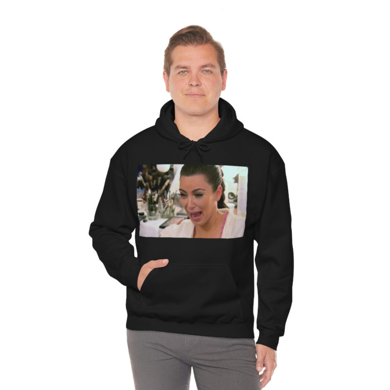 Kim Kardashian Crying Face Unisex Heavy Blend Hooded Sweatshirt - Image 5