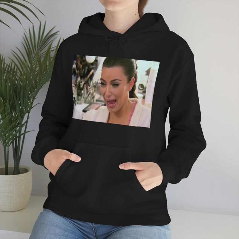 Kim Kardashian Crying Face Unisex Heavy Blend Hooded Sweatshirt - Image 6