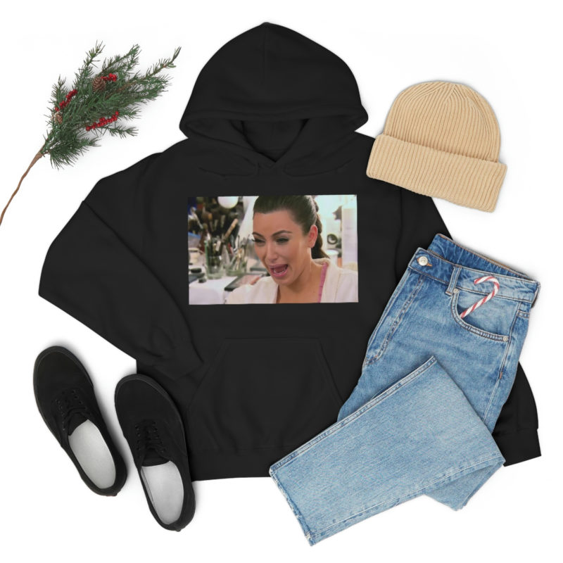 Kim Kardashian Crying Face Unisex Heavy Blend Hooded Sweatshirt - Image 7