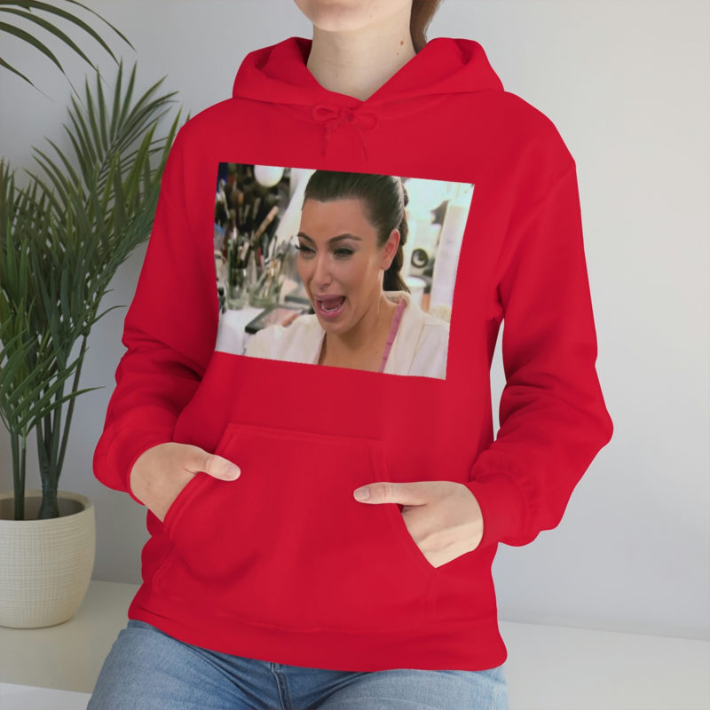 Kim Kardashian Crying Face Unisex Heavy Blend Hooded Sweatshirt - Image 30