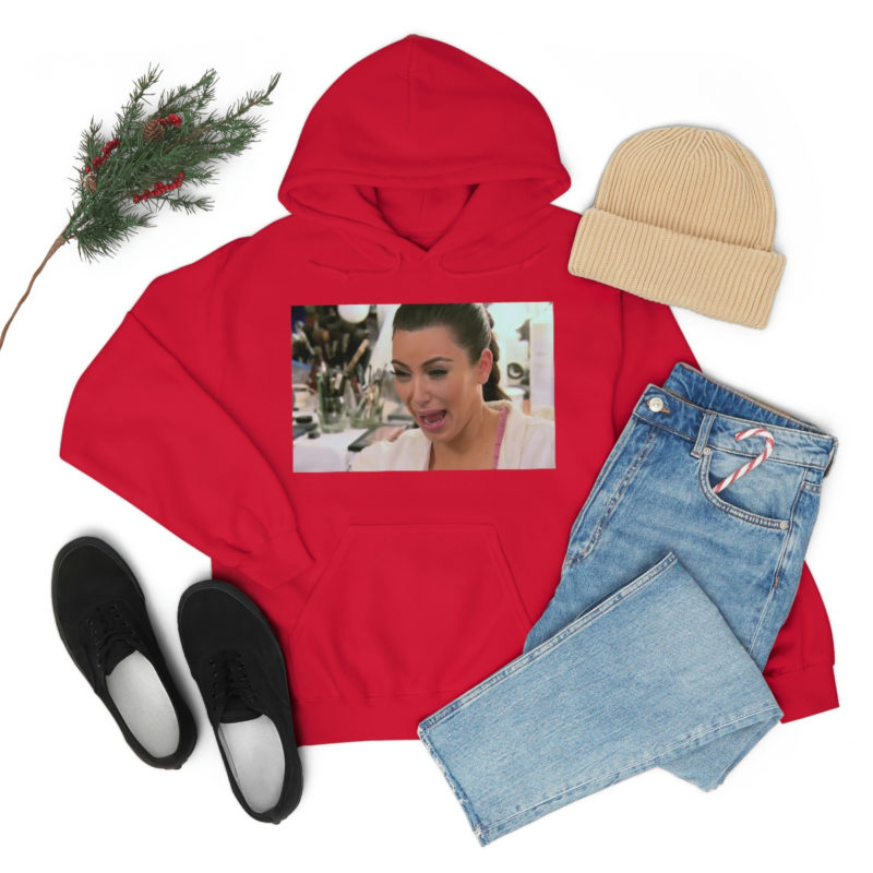 Kim Kardashian Crying Face Unisex Heavy Blend Hooded Sweatshirt - Image 31