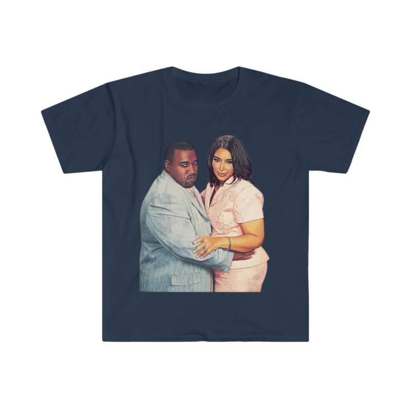 Plus Size Love, Kim Kardashian and Kayne West Unisex Softstyle T-Shirt - Image 7