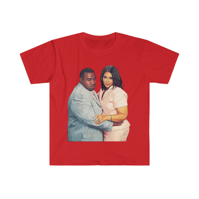 Plus Size Love, Kim Kardashian and Kayne West Unisex Softstyle T-Shirt - Image 9