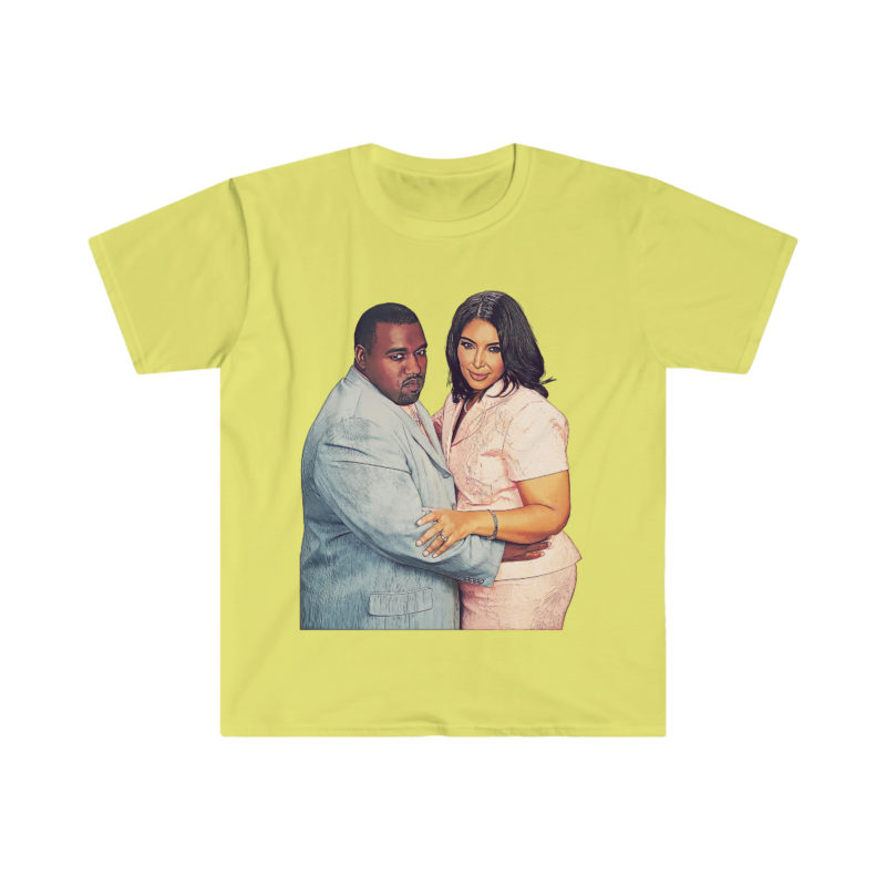 Plus Size Love, Kim Kardashian and Kayne West Unisex Softstyle T-Shirt - Image 5