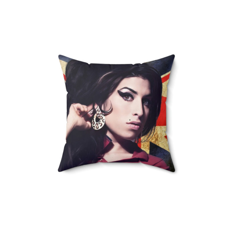 Amy Winehouse Spun Polyester Square Pillow - Image 4