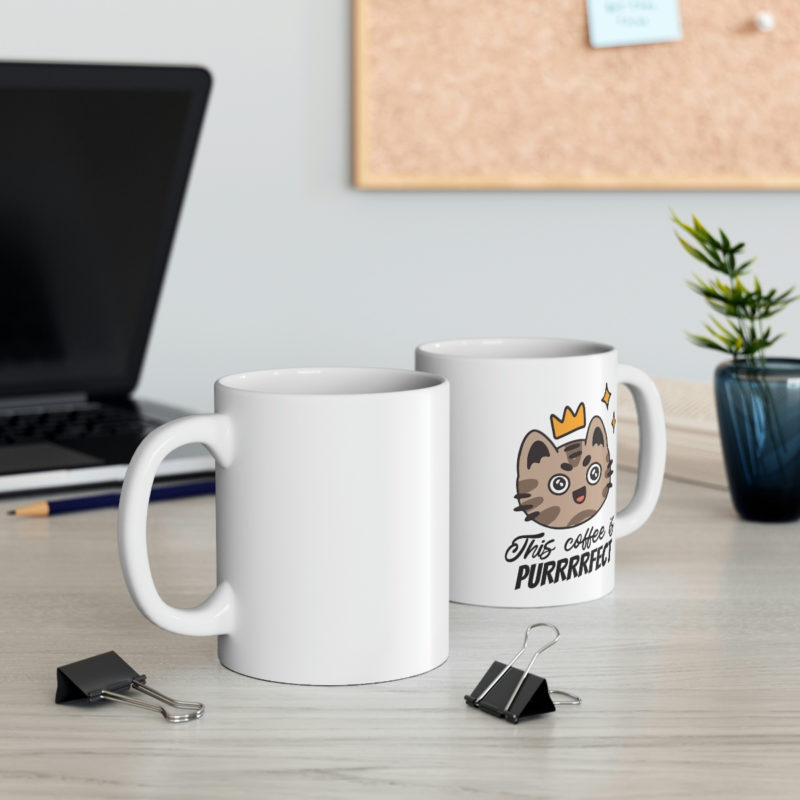 This Coffee Is Purrrrfect | Cute Cat Ceramic Mug 11oz - Image 3