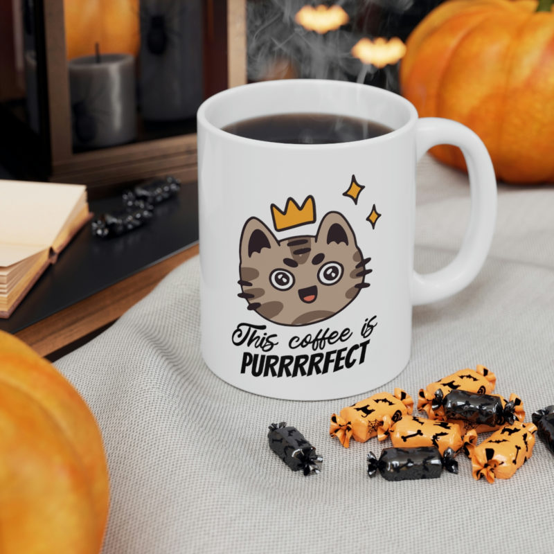 This Coffee Is Purrrrfect | Cute Cat Ceramic Mug 11oz - Image 4