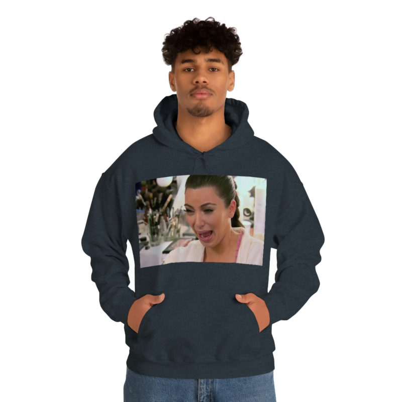 Kim Kardashian Crying Face Unisex Heavy Blend Hooded Sweatshirt - Image 19