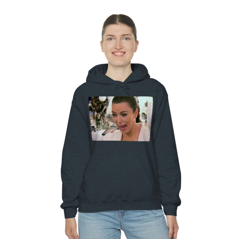 Kim Kardashian Crying Face Unisex Heavy Blend Hooded Sweatshirt - Image 20