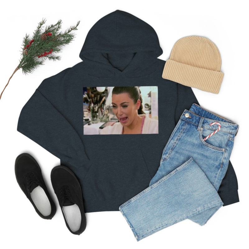 Kim Kardashian Crying Face Unisex Heavy Blend Hooded Sweatshirt - Image 23