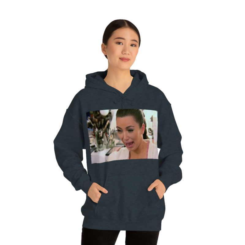 Kim Kardashian Crying Face Unisex Heavy Blend Hooded Sweatshirt - Image 18