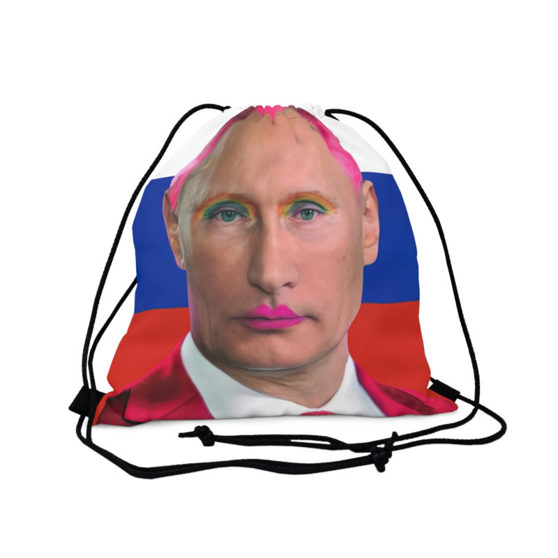 Putin Draq Queen Face Outdoor Drawstring Bag - Free Shipping in the US - Image 3