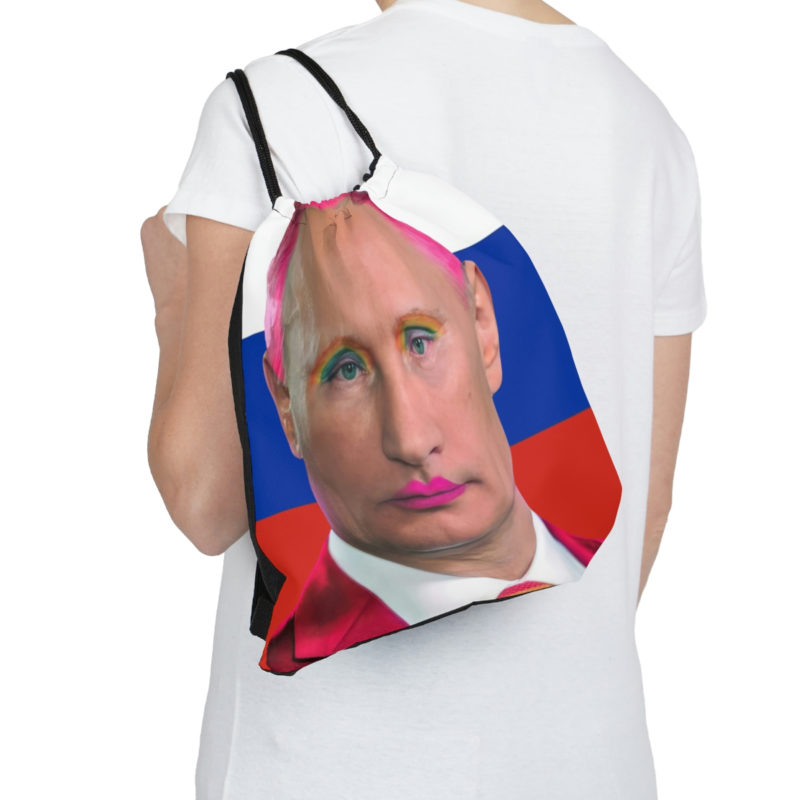 Putin Draq Queen Face Outdoor Drawstring Bag - Free Shipping in the US - Image 5