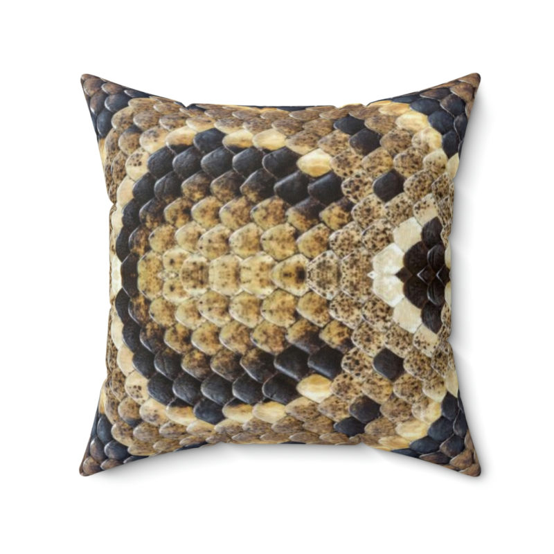Rihanna as Medusa Snake Skin Print Spun Polyester Square Pillow - Image 2