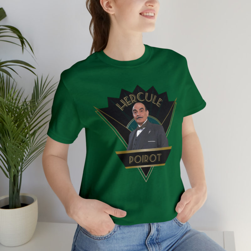 Hercule Poirot  Art Deco Inspired Unisex T-Shirt, The Belgian Detective T-Shirt , Roaring 20's Style Tee - Image 15