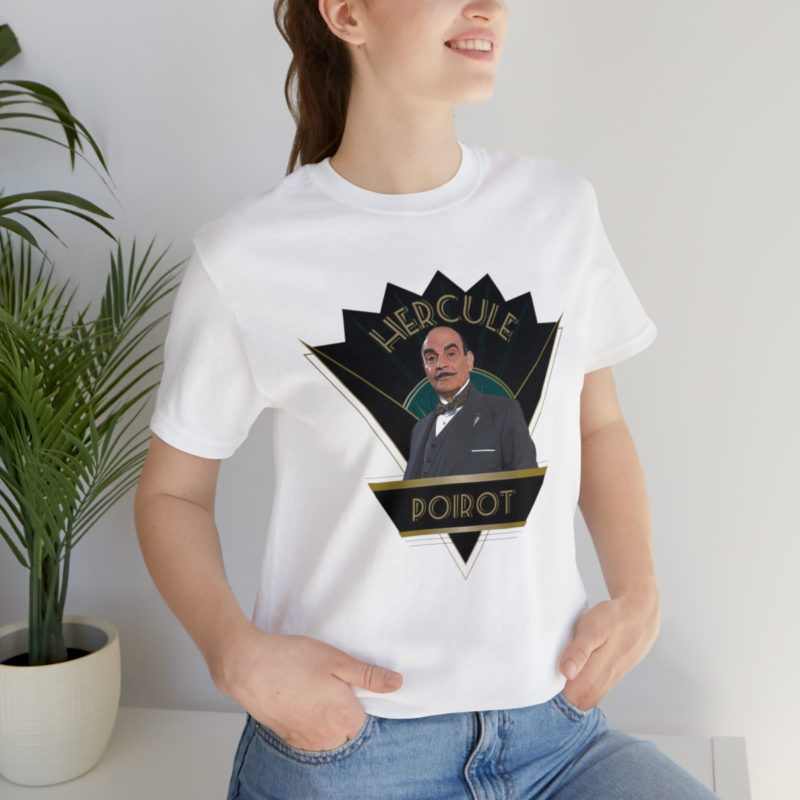Hercule Poirot  Art Deco Inspired Unisex T-Shirt, The Belgian Detective T-Shirt , Roaring 20's Style Tee - Image 6