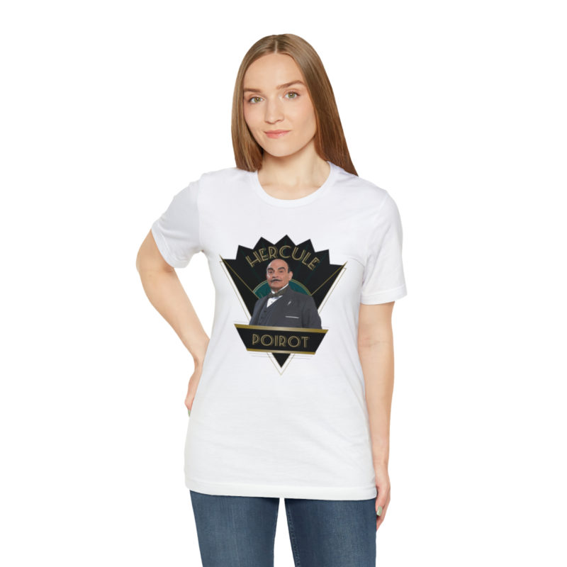 Hercule Poirot  Art Deco Inspired Unisex T-Shirt, The Belgian Detective T-Shirt , Roaring 20's Style Tee - Image 9