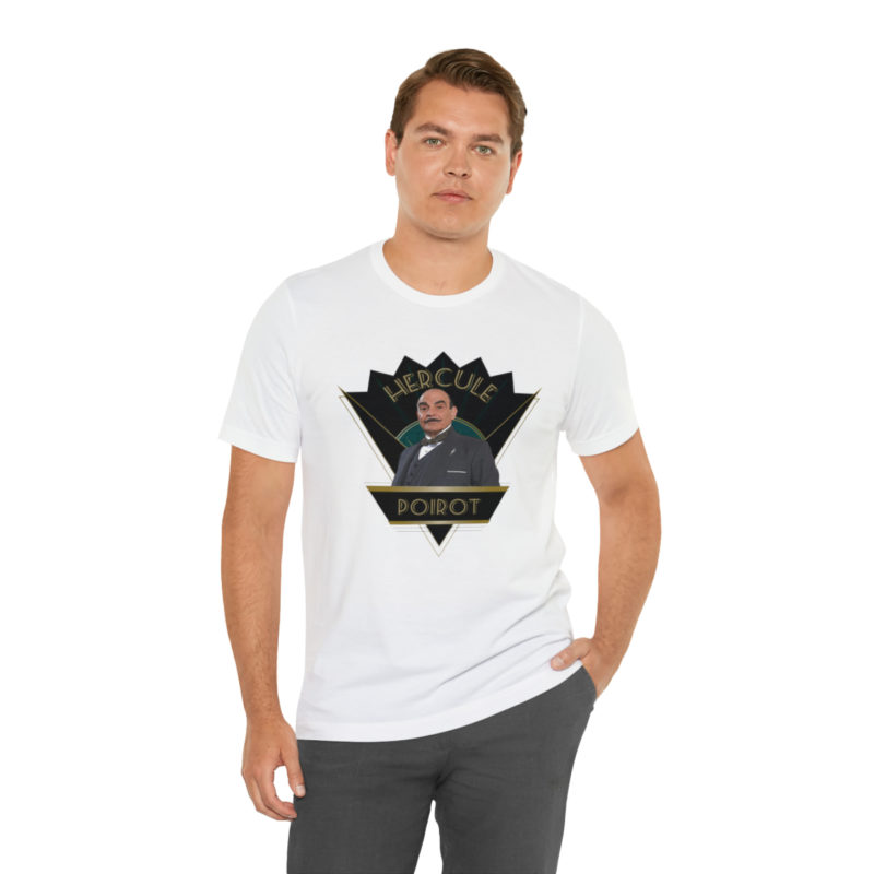 Hercule Poirot  Art Deco Inspired Unisex T-Shirt, The Belgian Detective T-Shirt , Roaring 20's Style Tee - Image 10