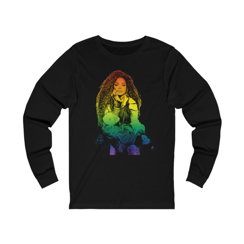 Janet Jackson LGBTQ PRIDE Unisex Jersey Long Sleeve Tee - Image 3