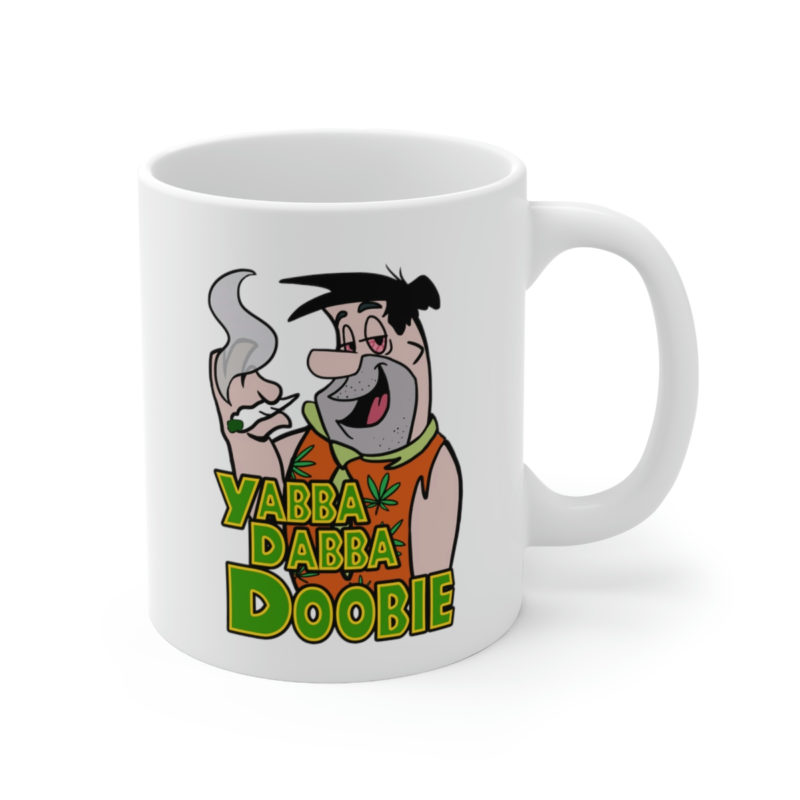 Funny Fred Flintstone 420 Yabba Dabba Doobie Ceramic Mug 11oz